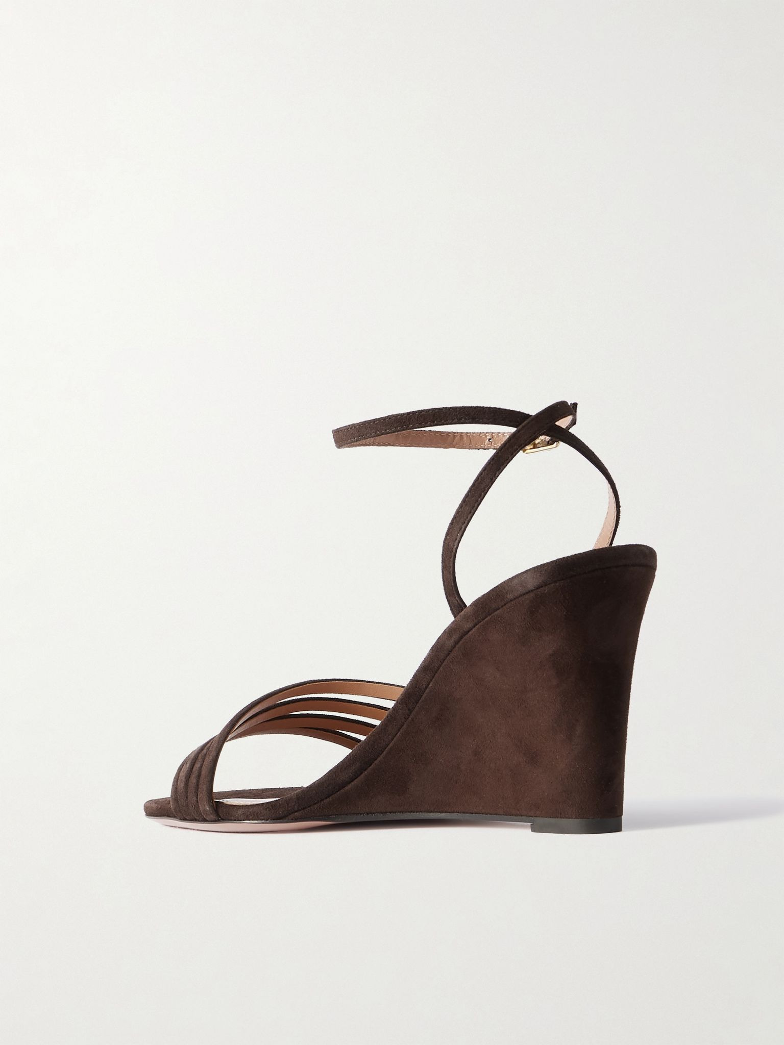 Latour 85 suede wedge sandals Chocolate - 3