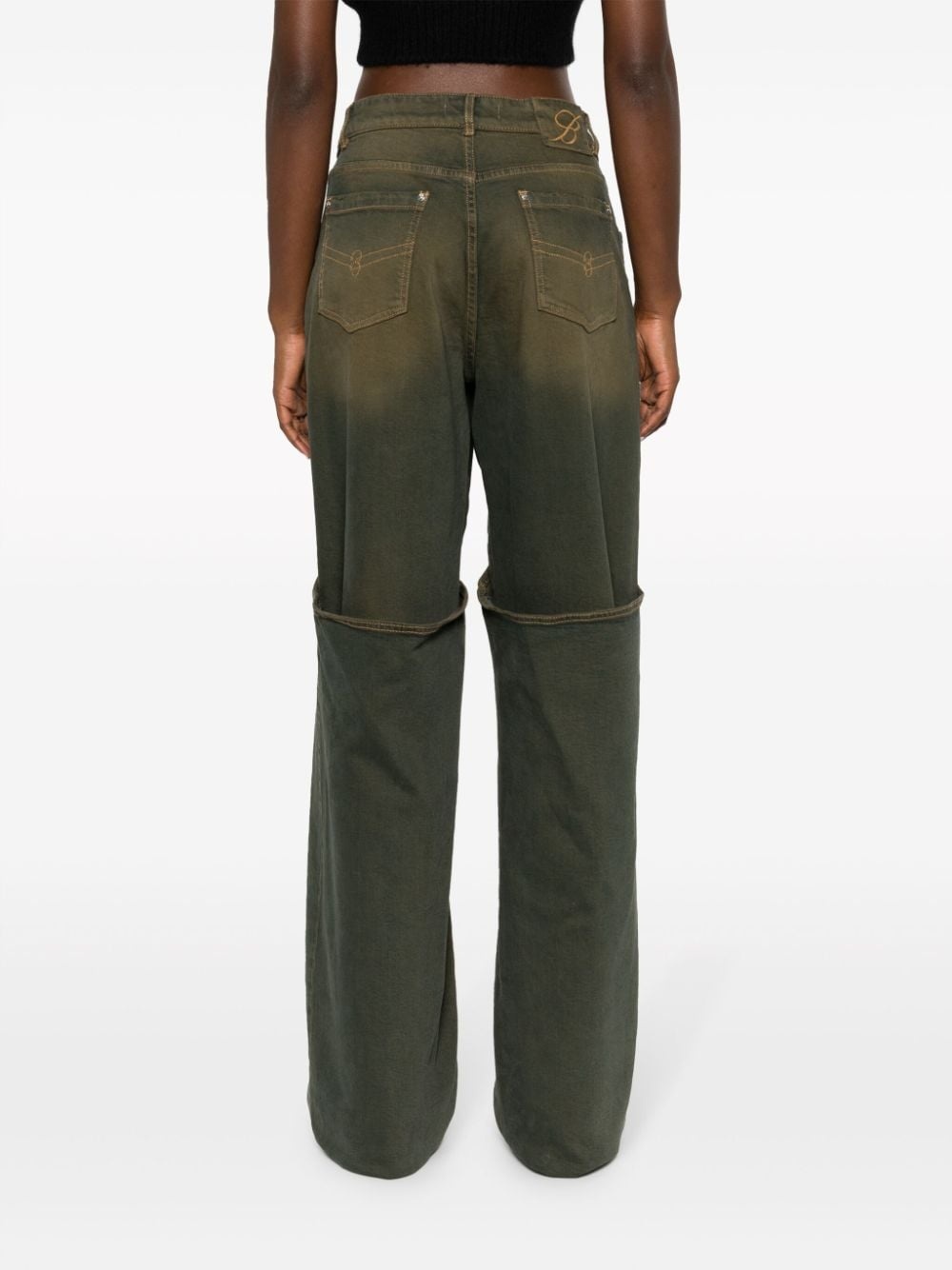 buckle-detail straight-leg jeans - 4