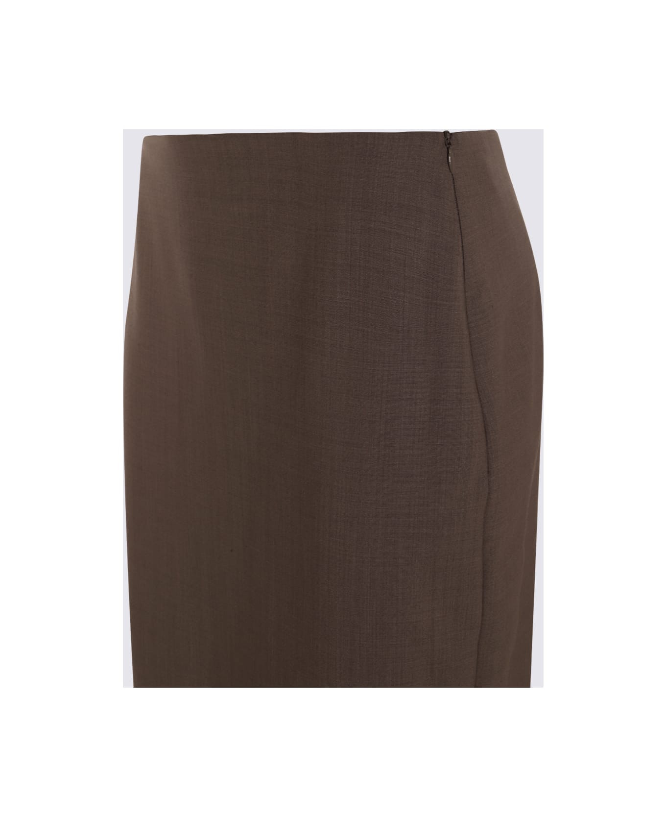 Brown Wool Skirt - 3
