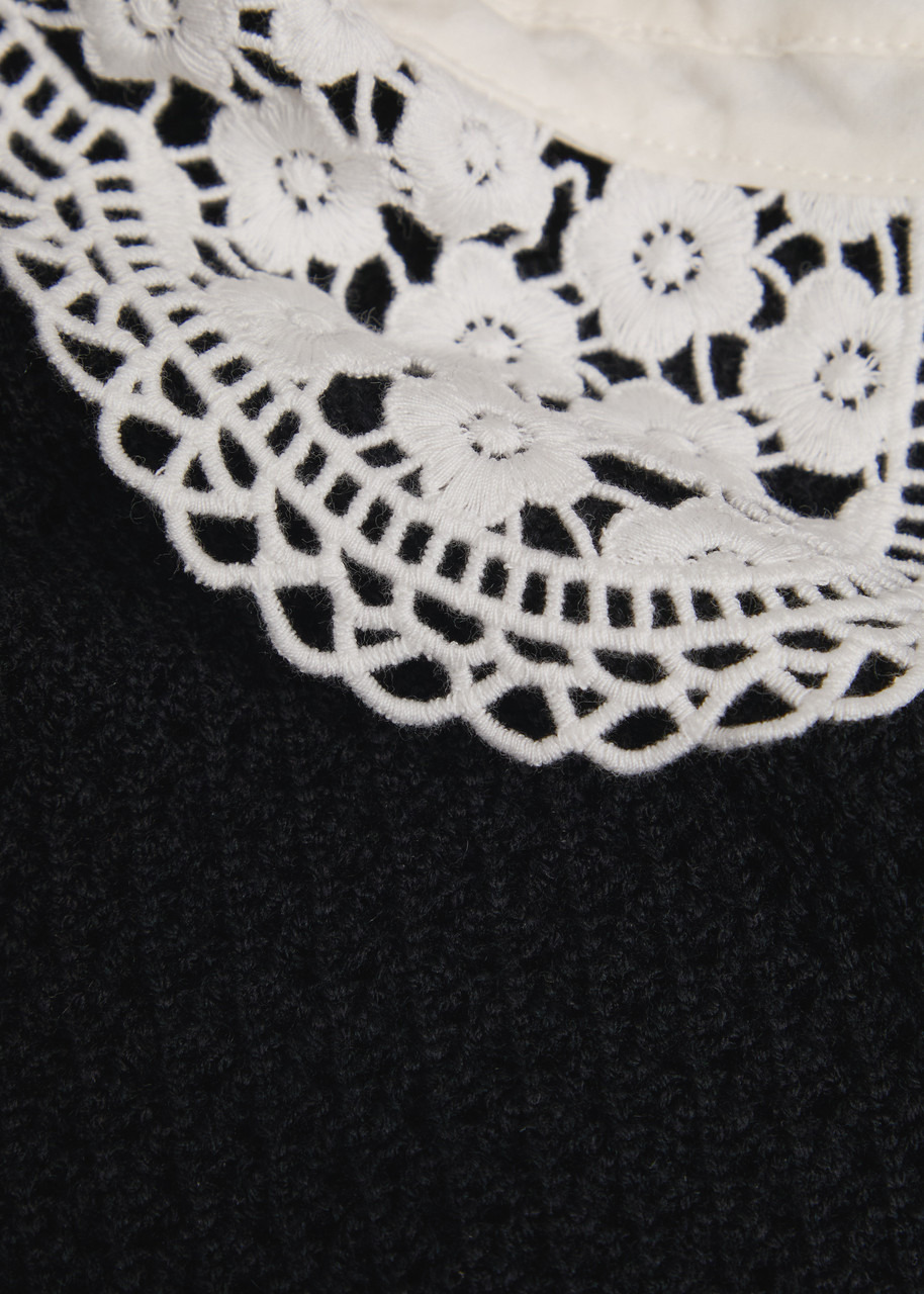 Alice + Olivia Carson Lace-embellished Crocheted Cropped Cardigan - 5