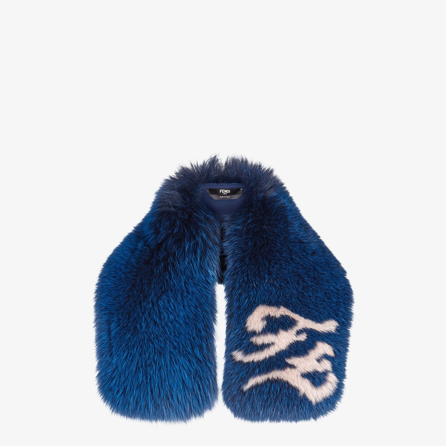 Blue fox fur collar - 1