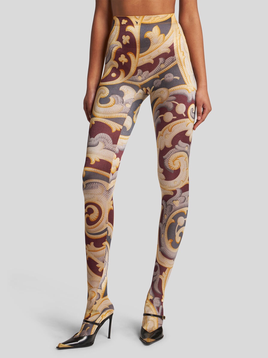 BAROQUE PAISLEY TIGHTS - 2