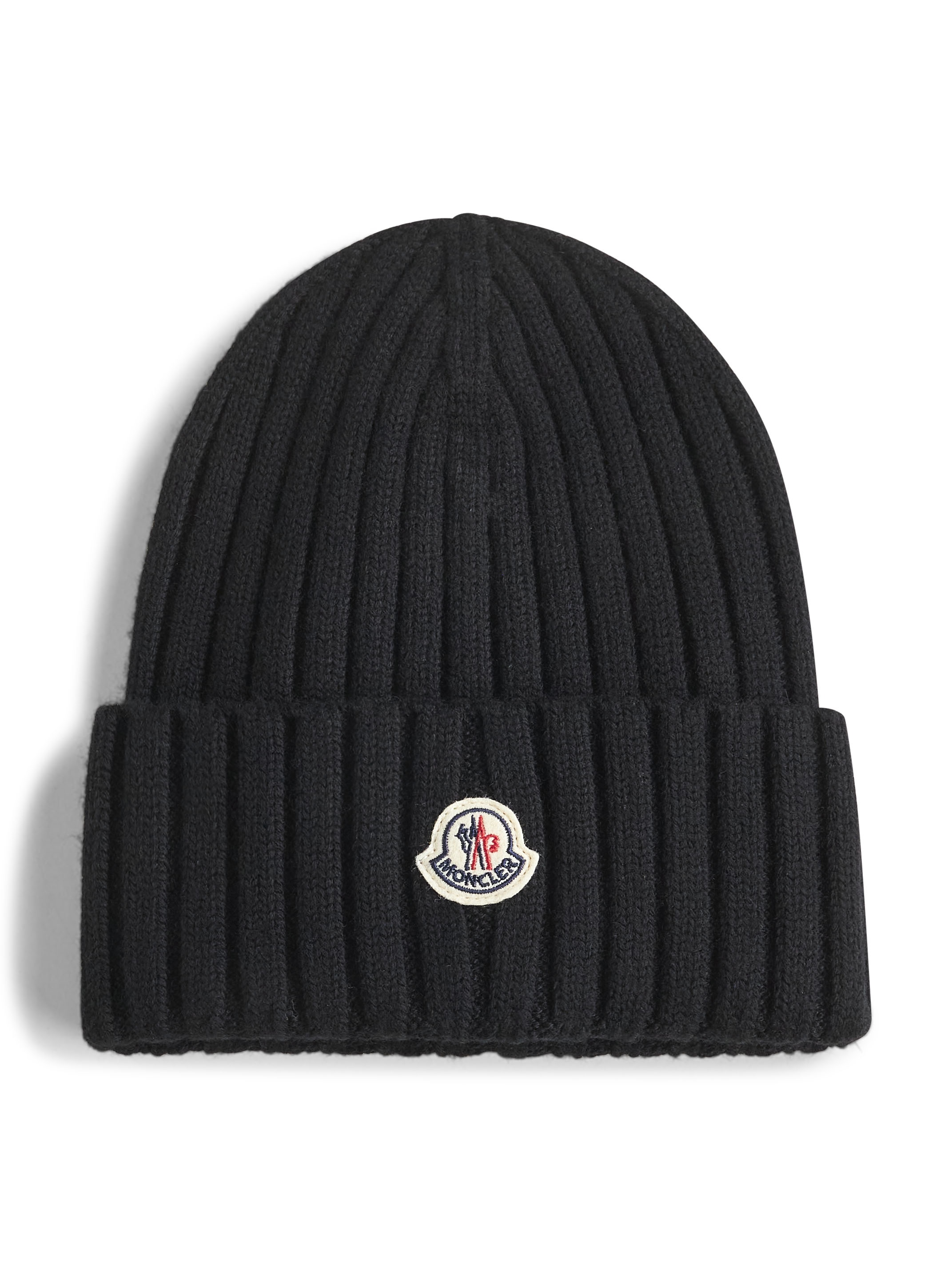 Black ribbed wool hat - 1
