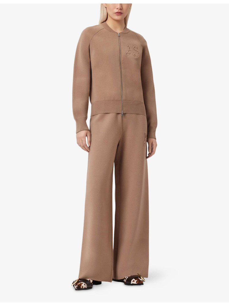 ALLSAINTS Sonny Logo-Embroidered Stretch-Jersey Cardigan outlook