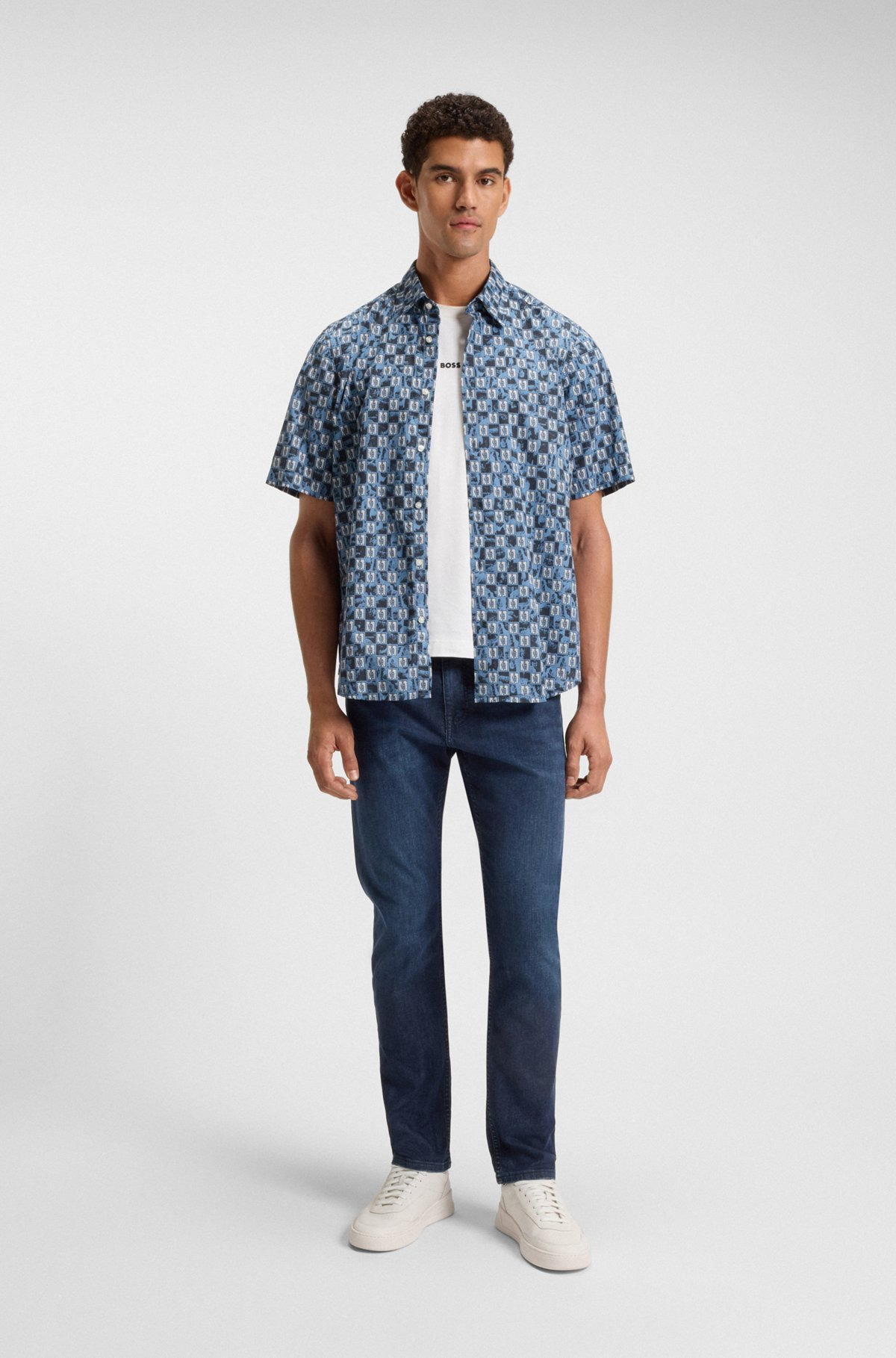 DELAWARE SLIM-FIT JEANS IN DARK-BLUE DENIM - 3