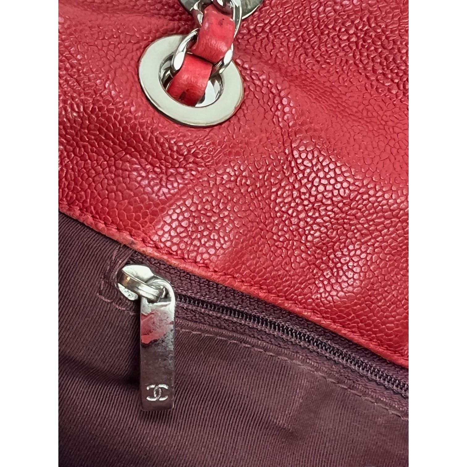 Chanel Caviar Quilted Medium French Riviera Red Flap - 16