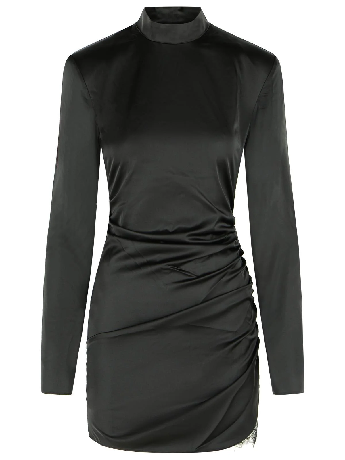Rotate Black Polyester Satin Mini Dress Women - 1