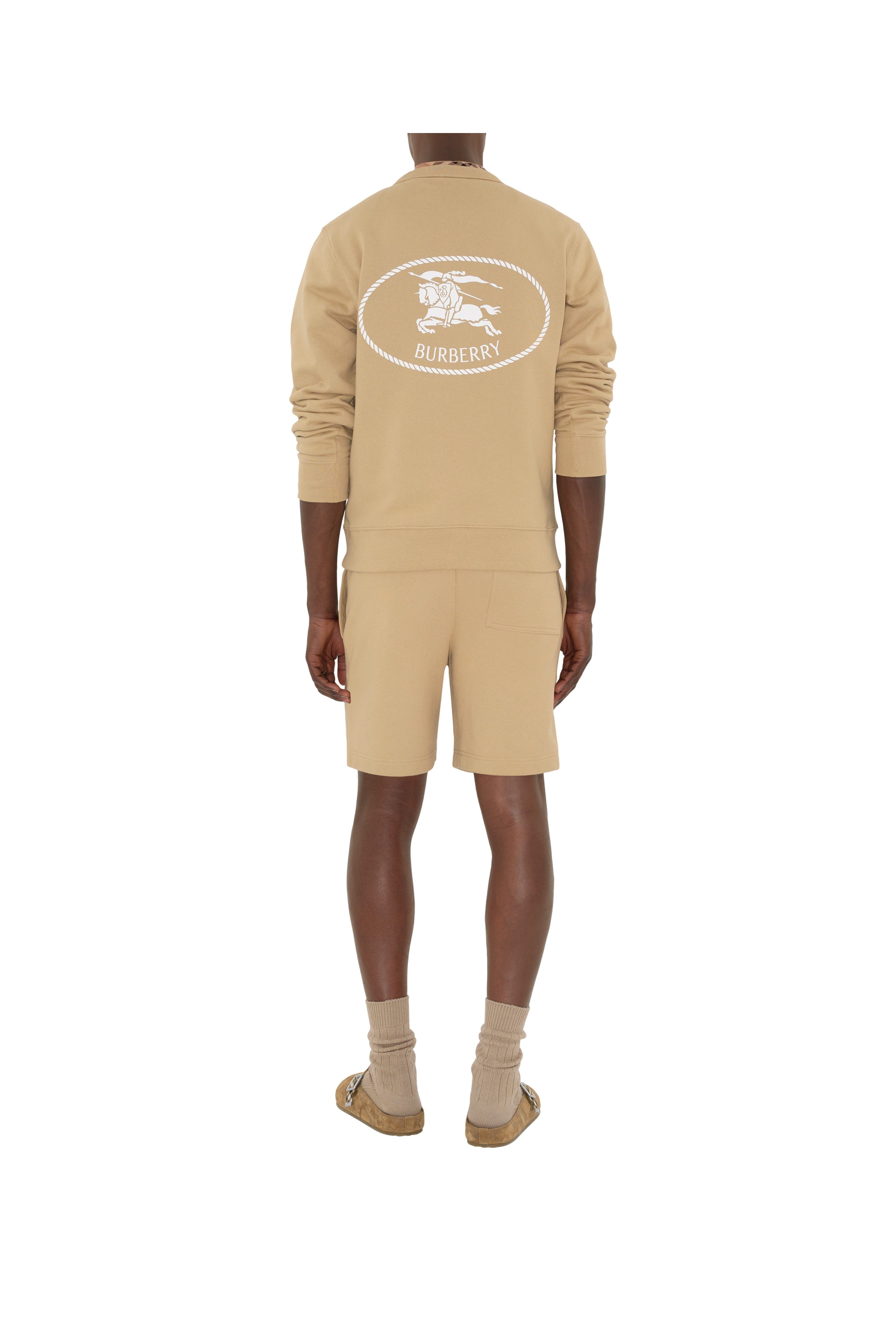 burberry Knight Stamp Cotton Shorts in Flax Beige at Nordstrom - 4