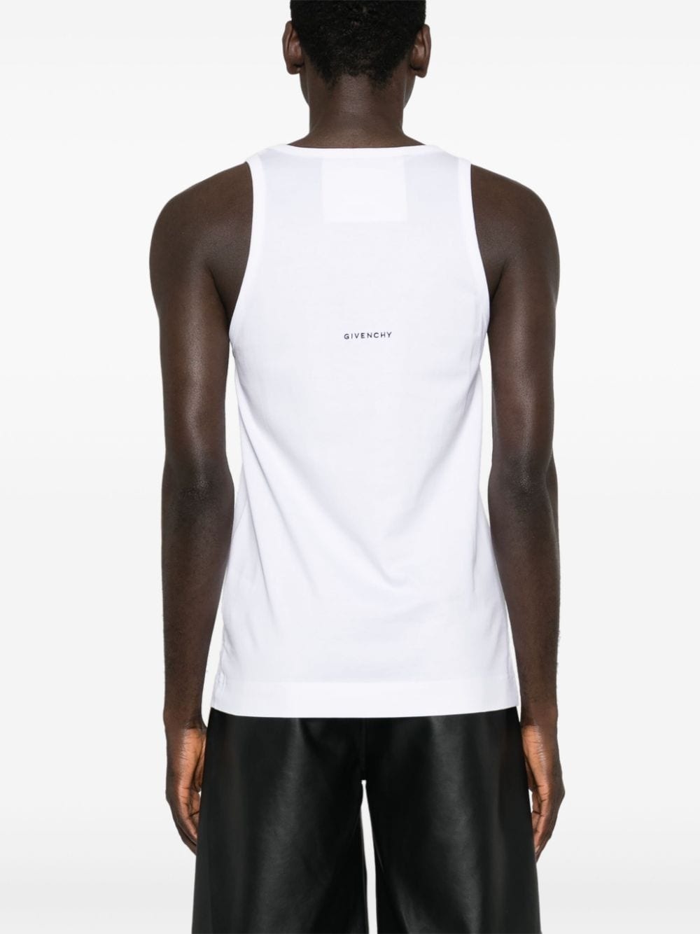4G-embroidered cotton tank top - 4