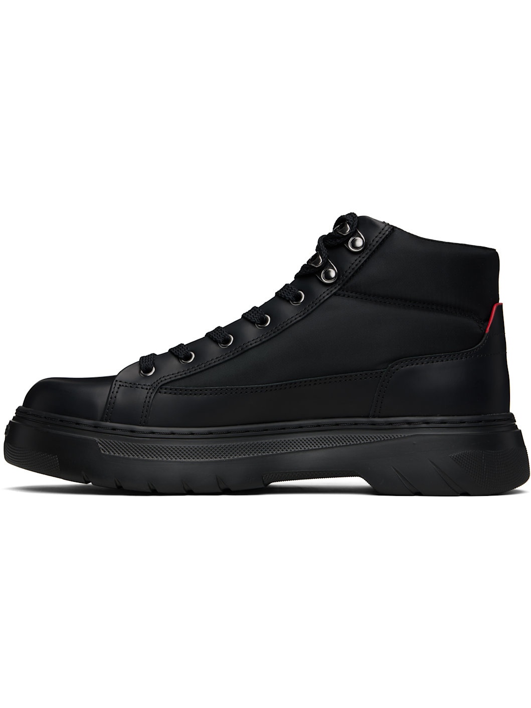 Black Lace-Up Boots - 3