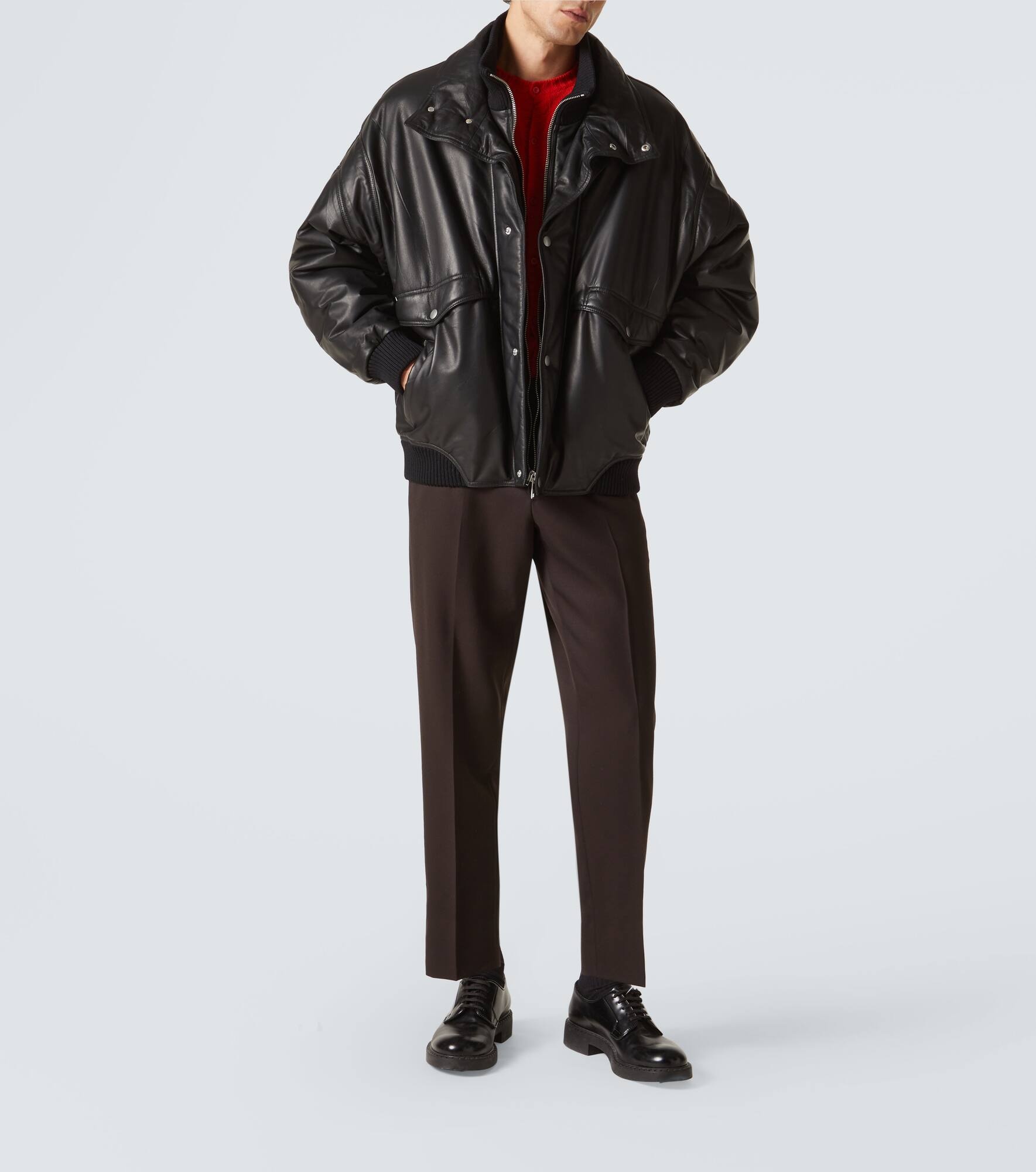 Leather bomber jacket - 2