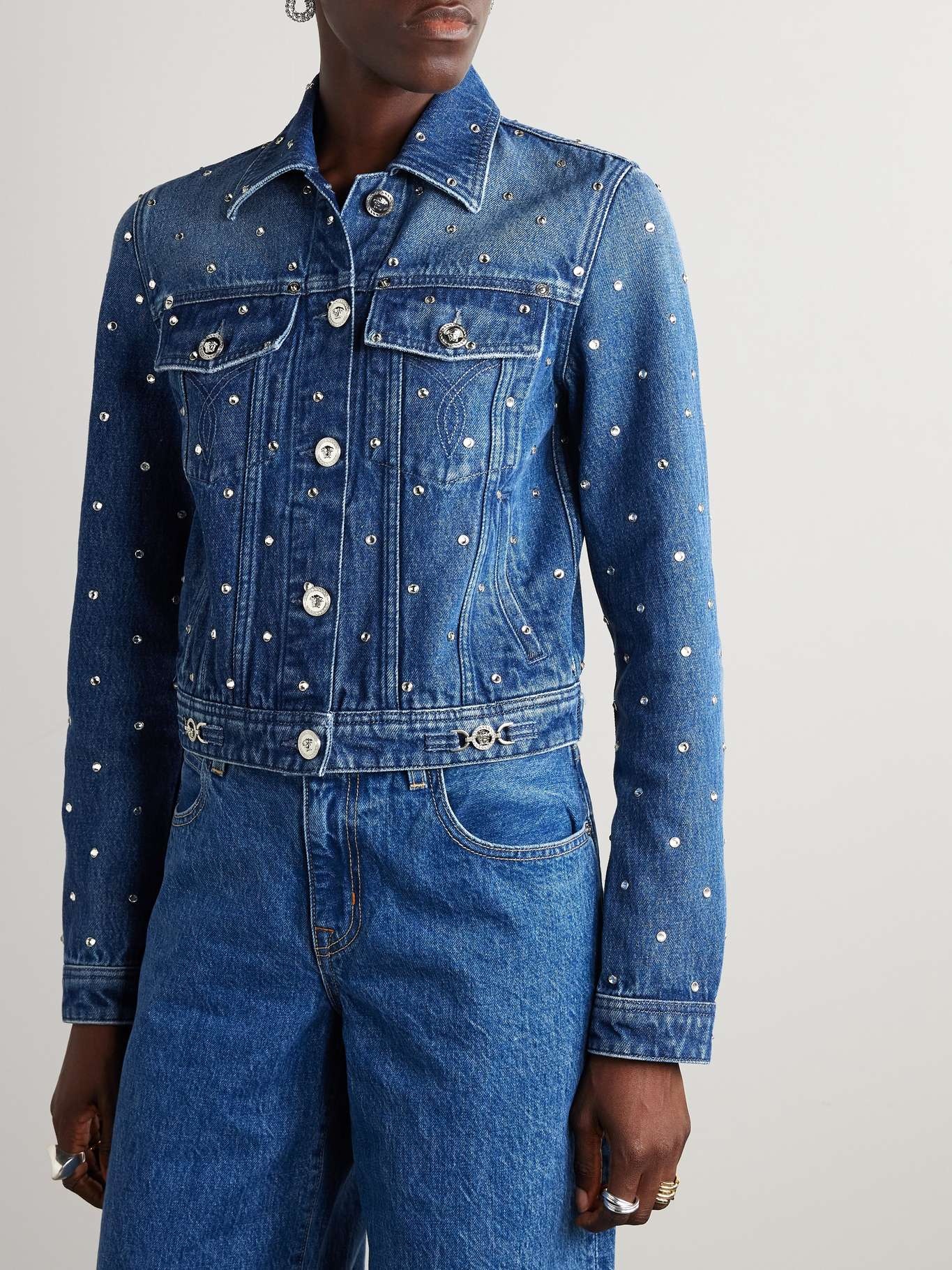 Studded denim jacket Blue - 3
