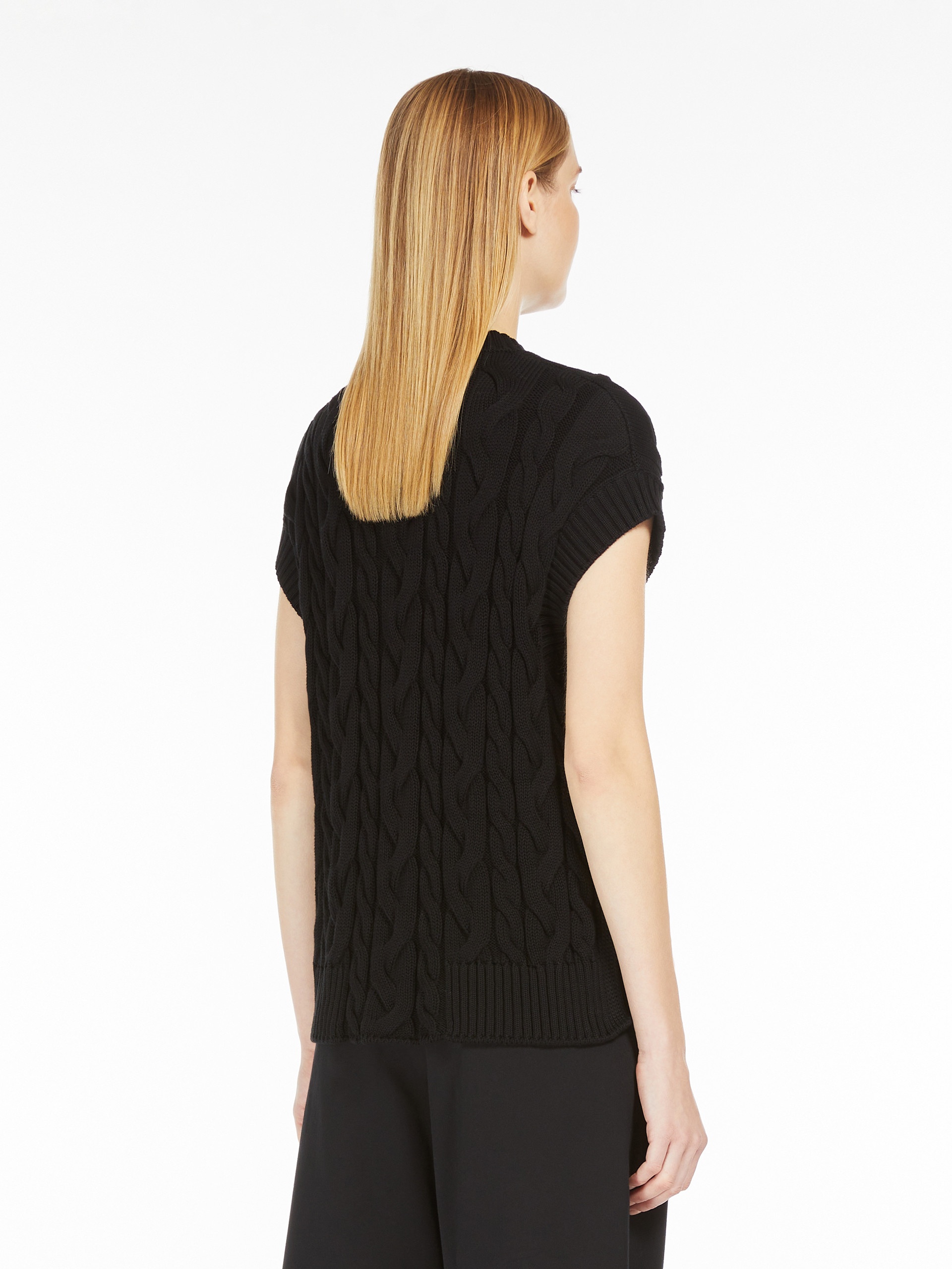 ERIC Cable-knit cotton yarn gilet - 4