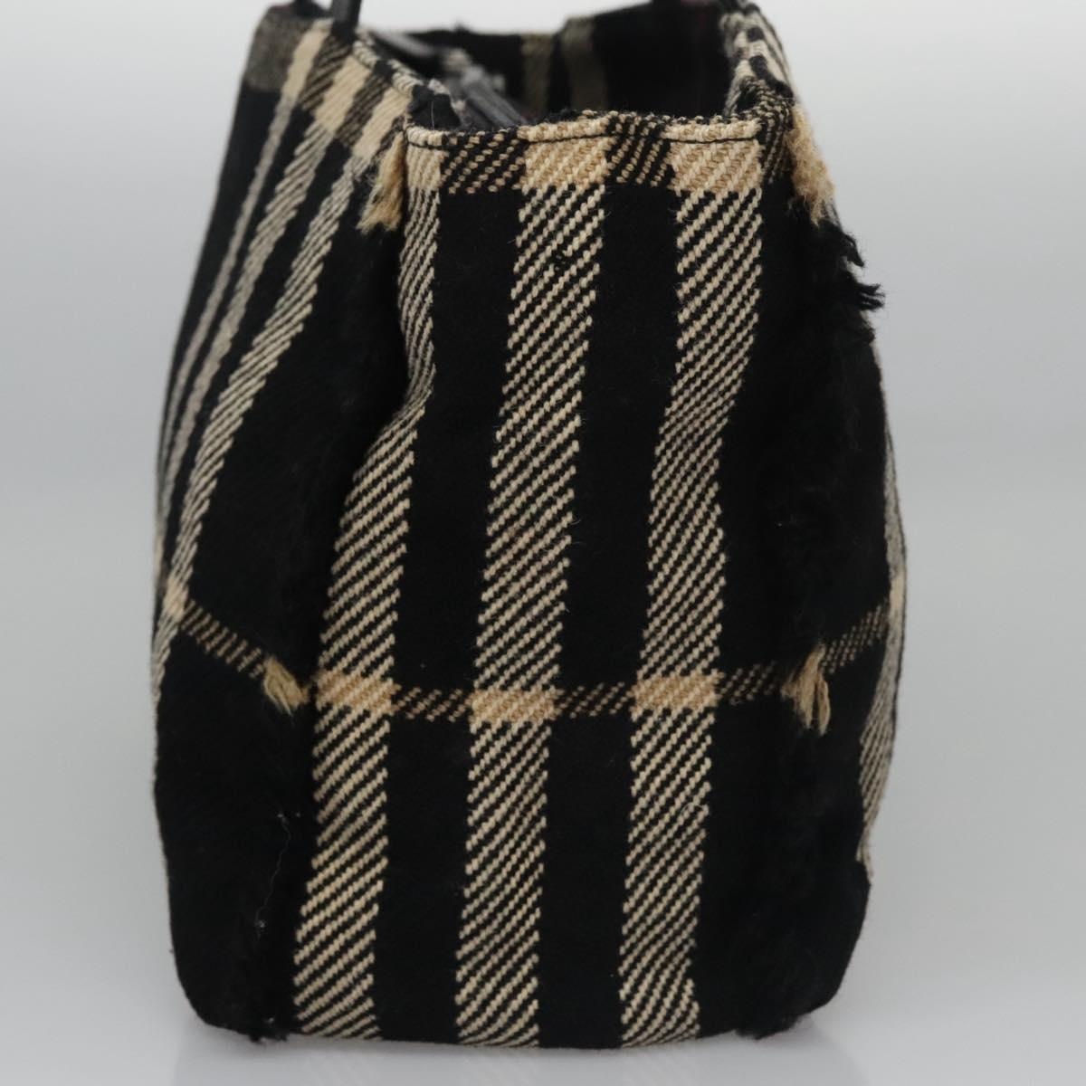 Burberry Nova Check Hand Bag Canvas Black - 3
