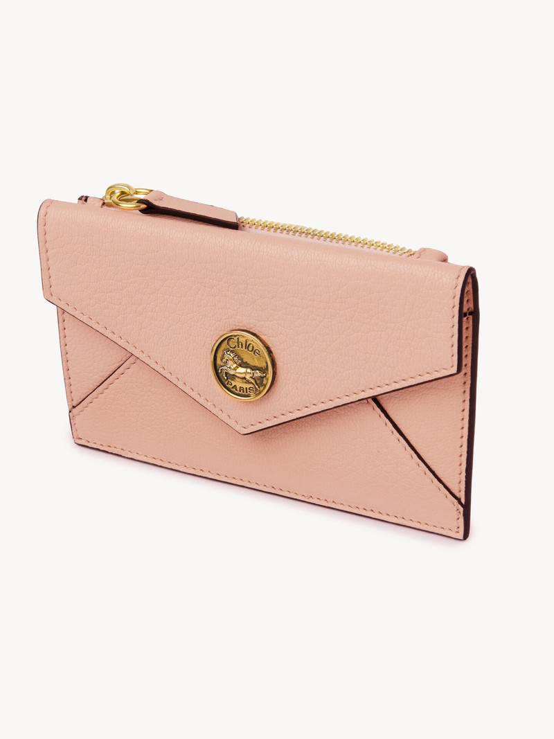 Chloé SMALL ENVELOPE PURSE WITH CARD SLOTS IN GRAINED LEATHER outlook