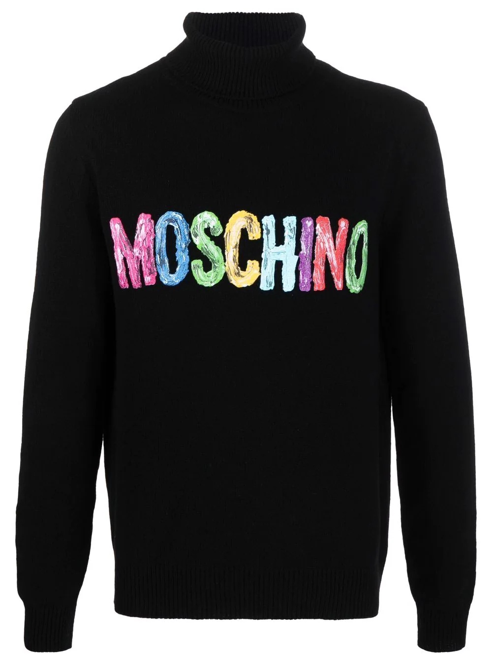 painted-logo cashmere jumper - 1