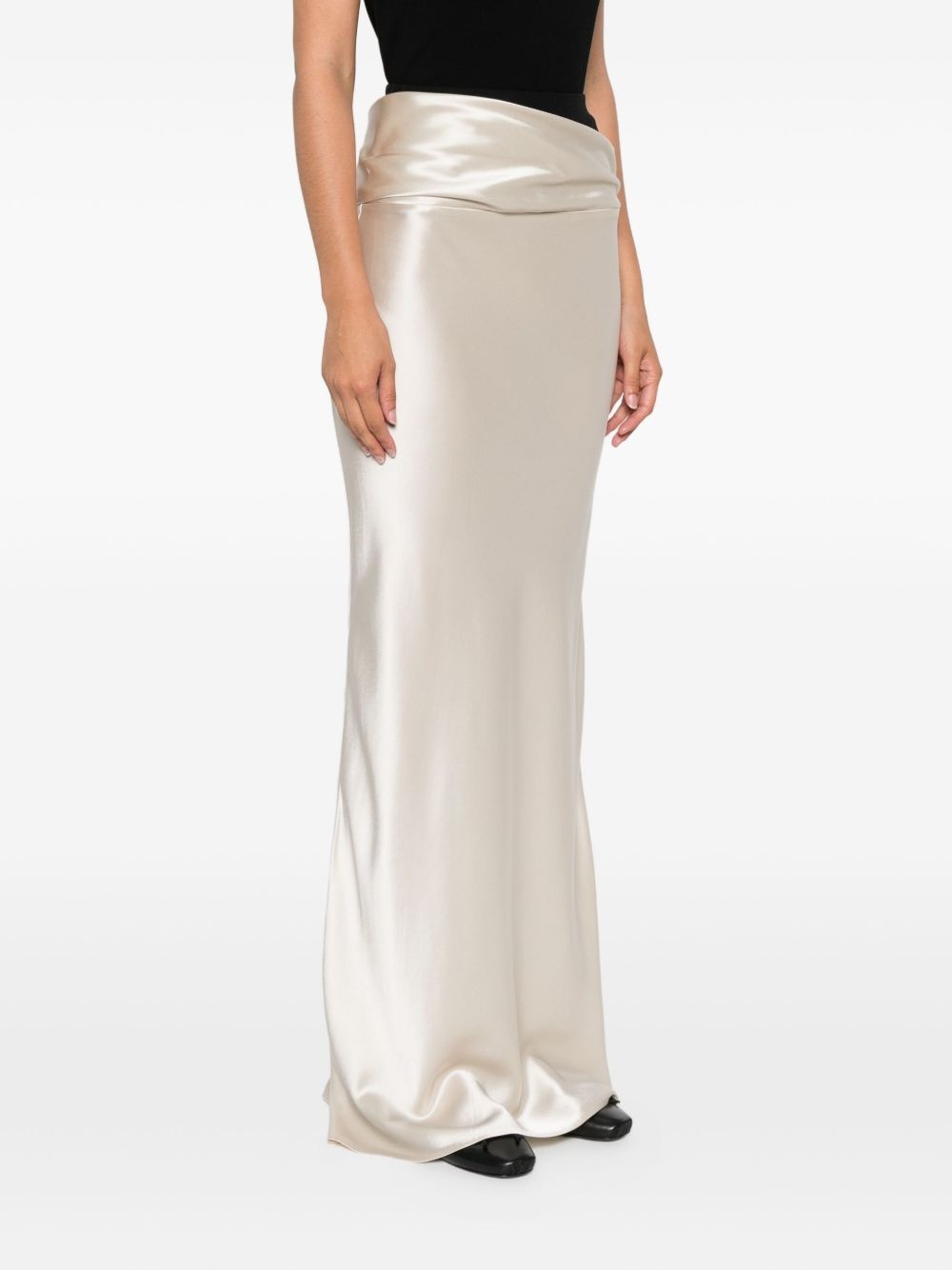 Letto draped-detail maxi skirt - 3
