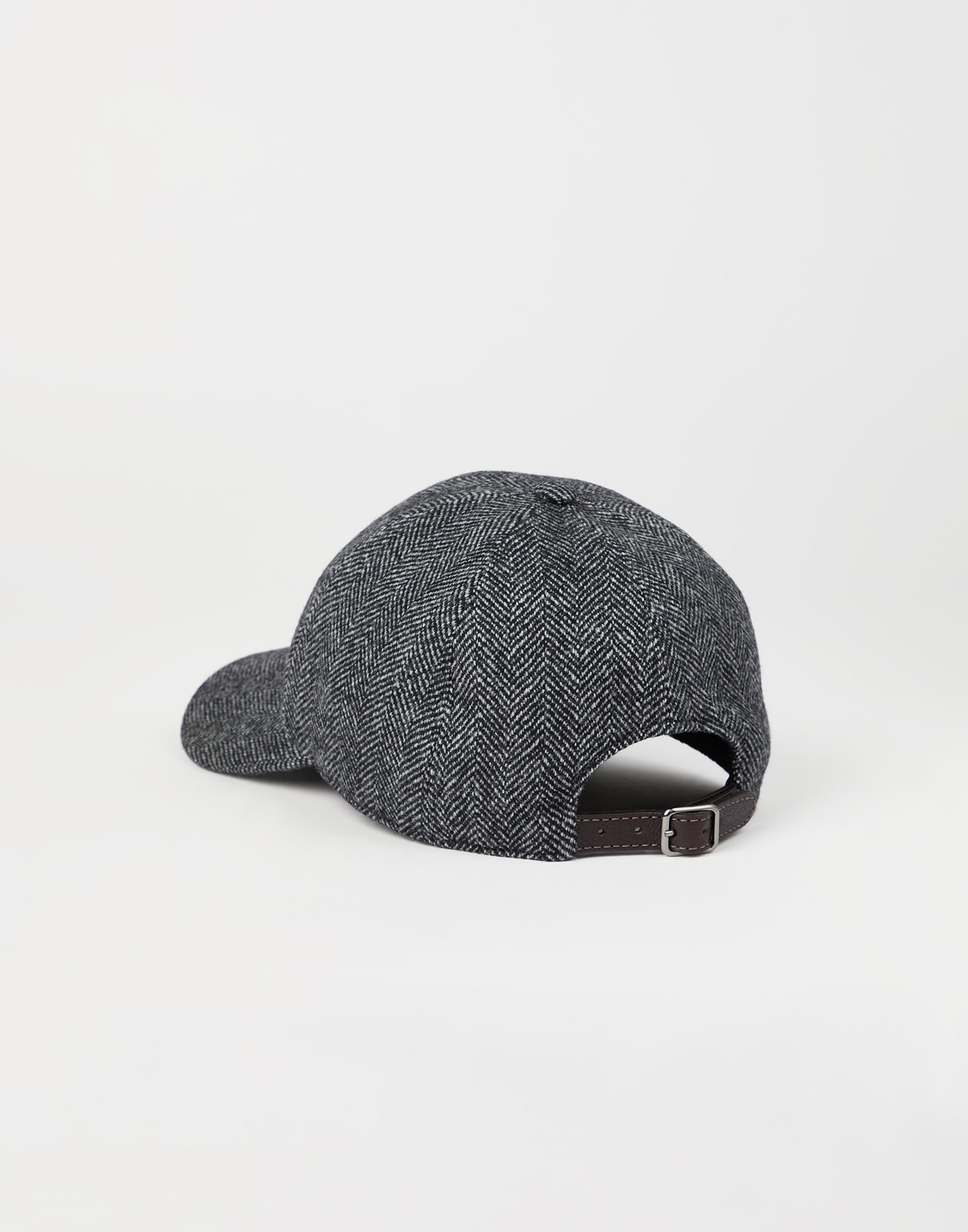 Brushed techno wool chevron baseball cap with shiny band - 2
