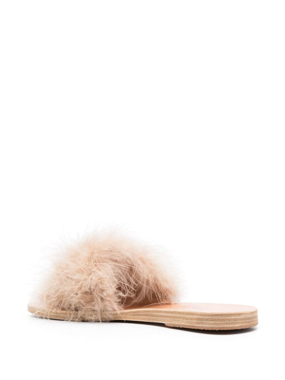 Mia Marabu flat feather sandals - 3
