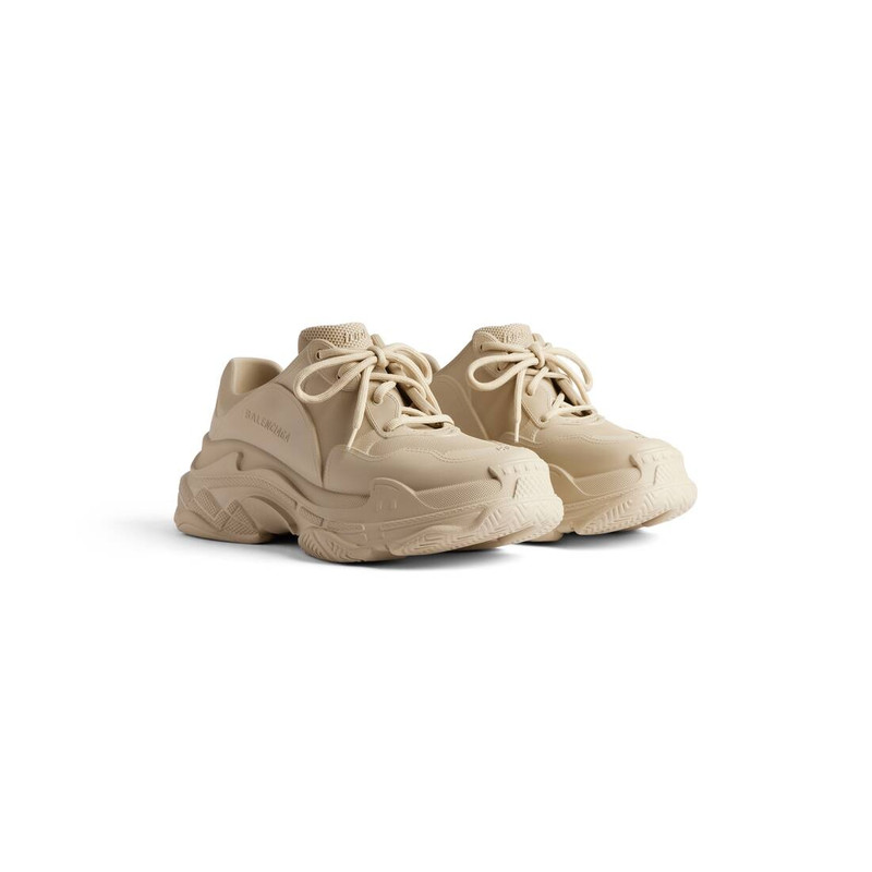 BALENCIAGA Women's Triple S Mold Sneaker in Beige outlook