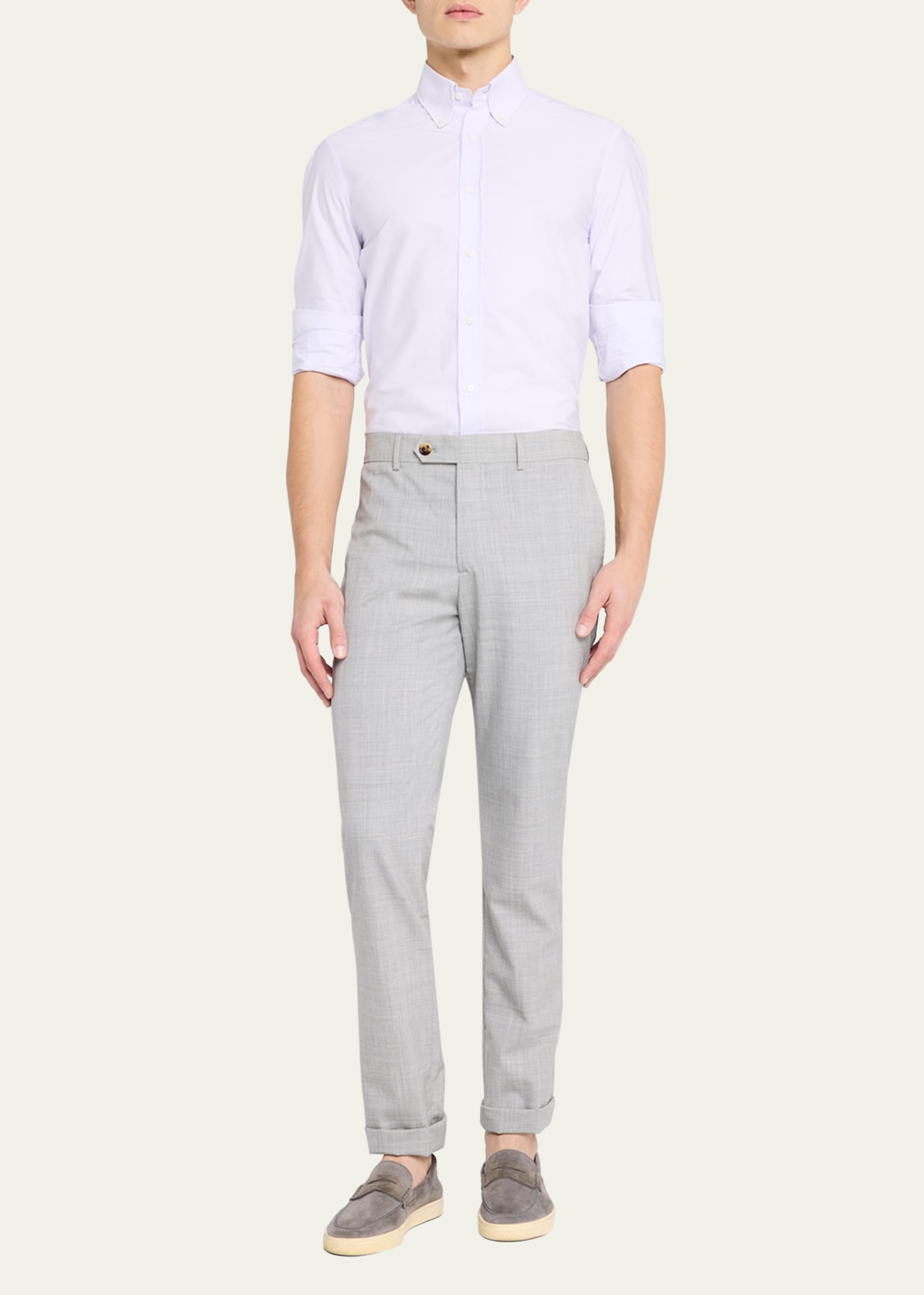 Men's Cotton Micro-Stripe Sport Shirt - 2