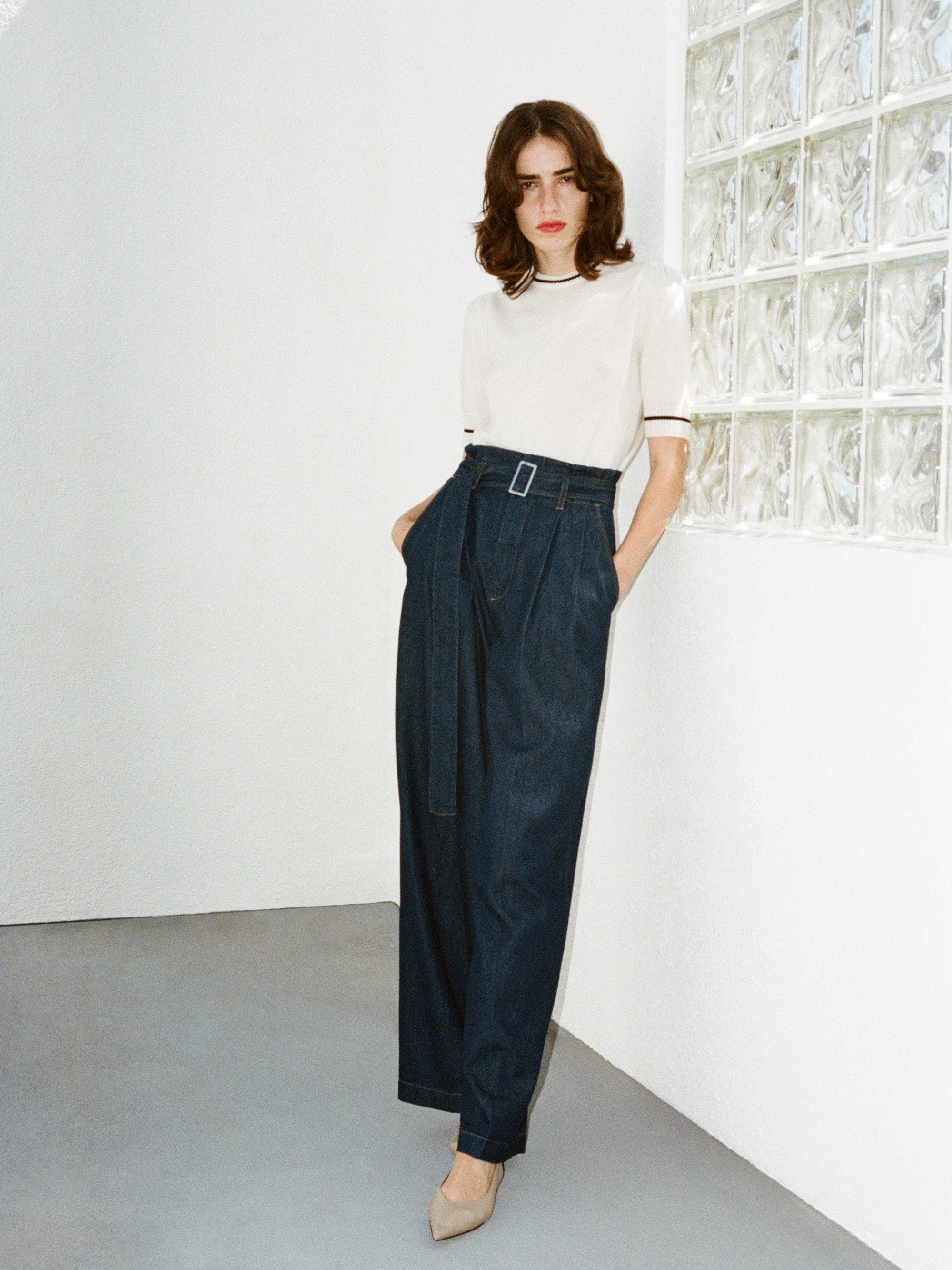 The Paper Bag Trouser in Rinse - 2