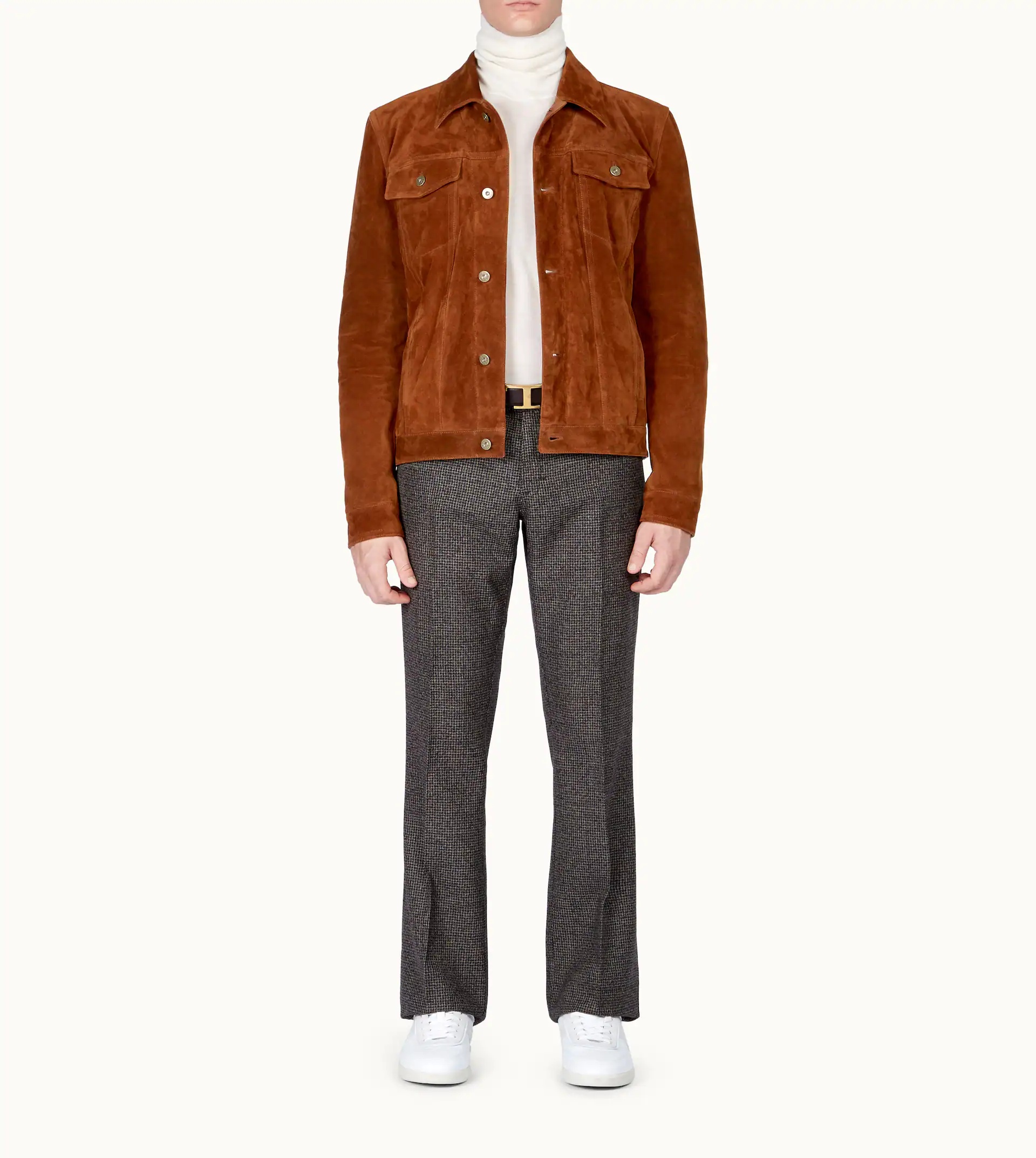 JACKET IN SUEDE - BROWN - 2