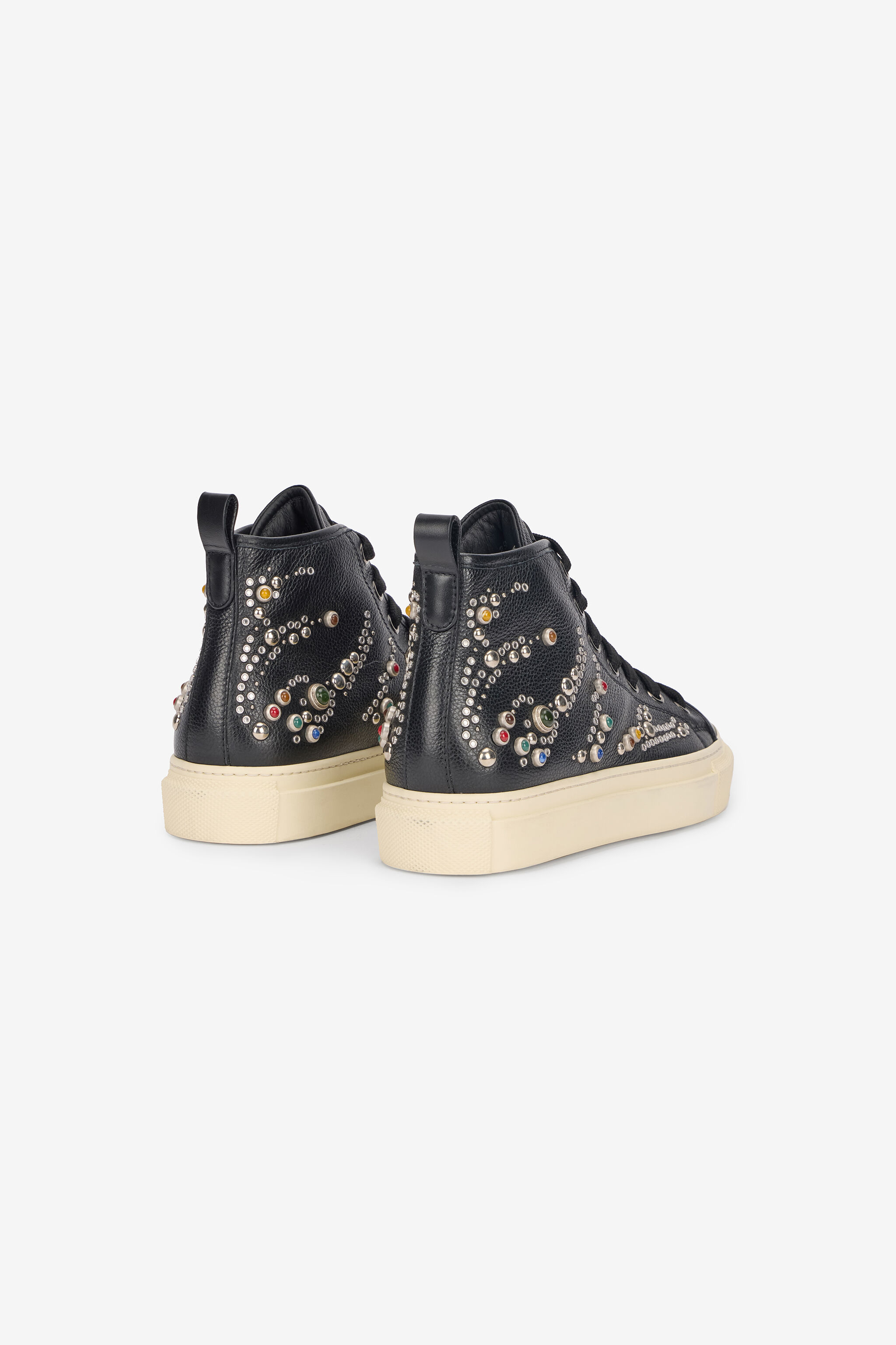 High-Top Sneakers With Studs And Stones - 3