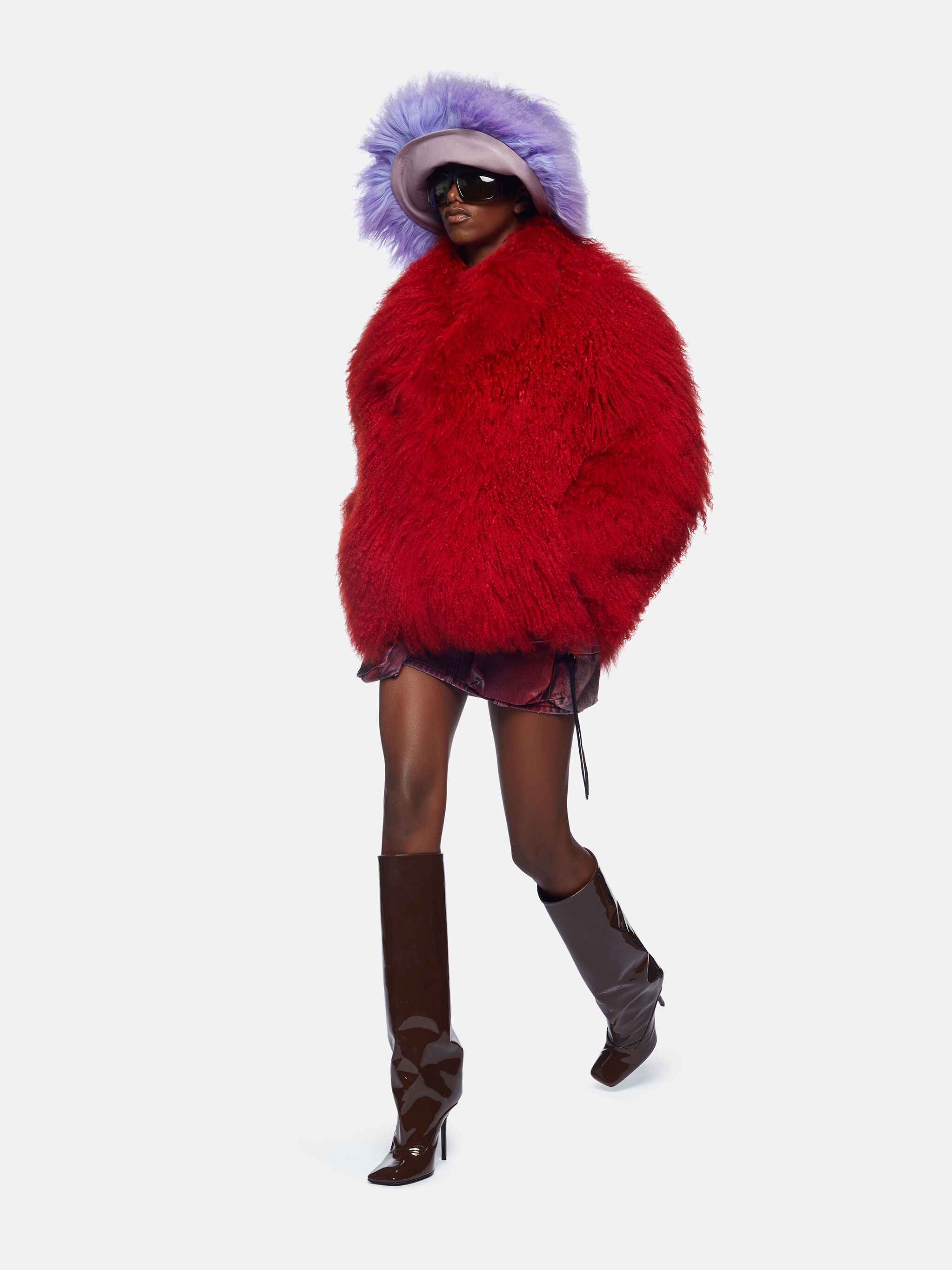 RED SHORT COAT - 4