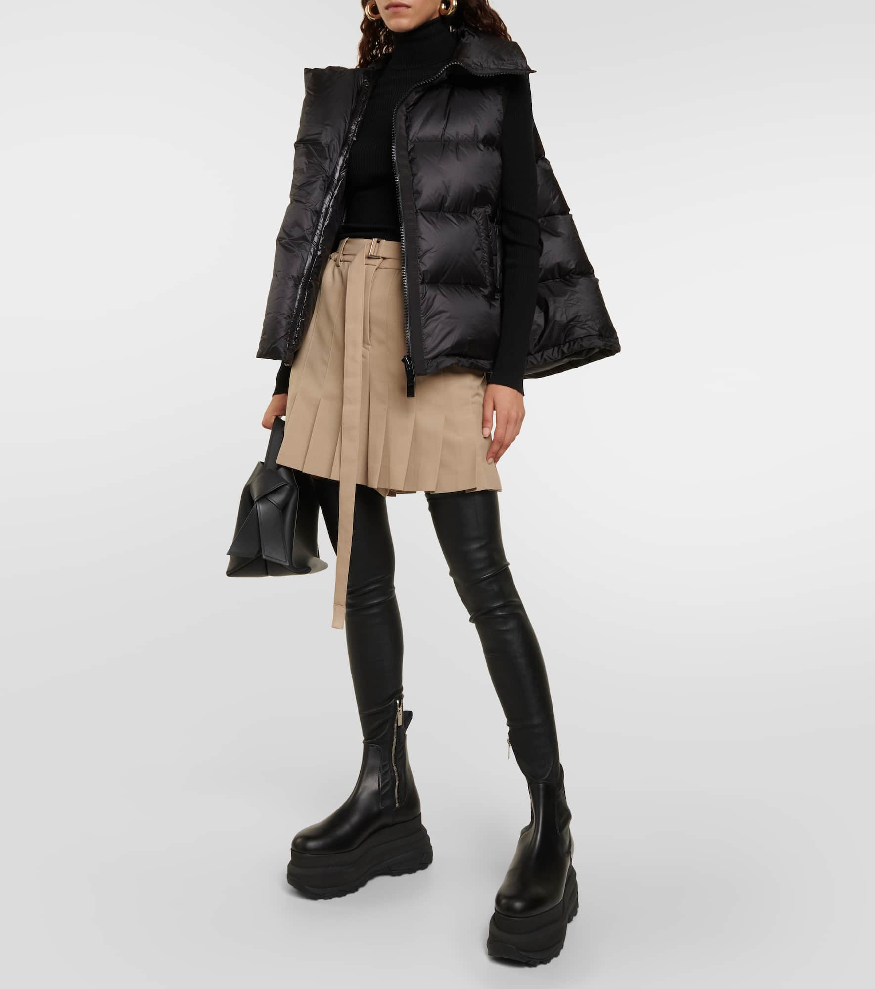 Asymmetric quilted down vest - 2