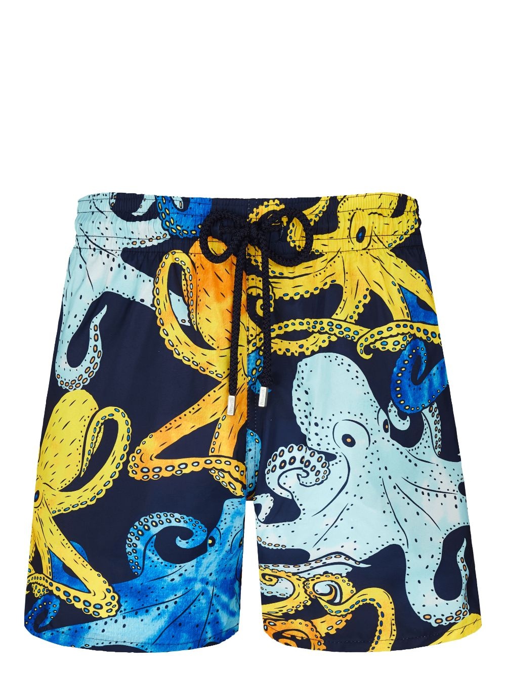 elasticated-waist printed swim shorts - 1