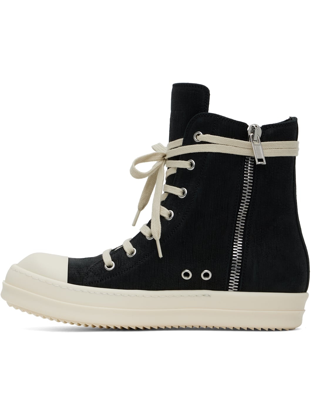 Black Hollywood Bull Leather Sneakers - 3