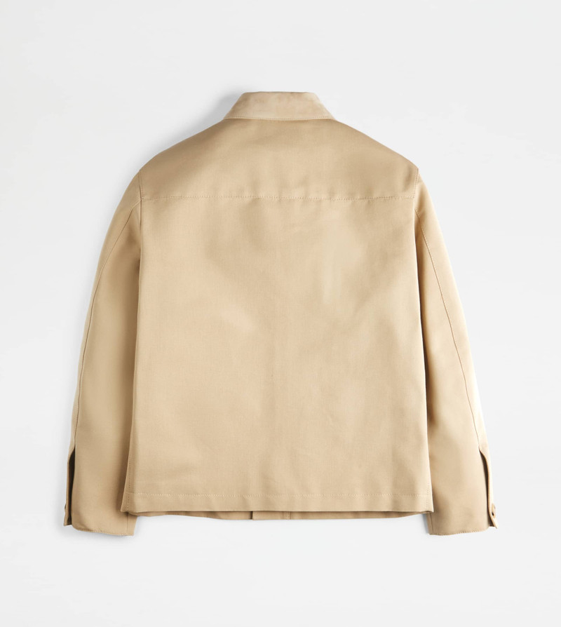 BI-MATERIAL OVER JACKET - BEIGE 6