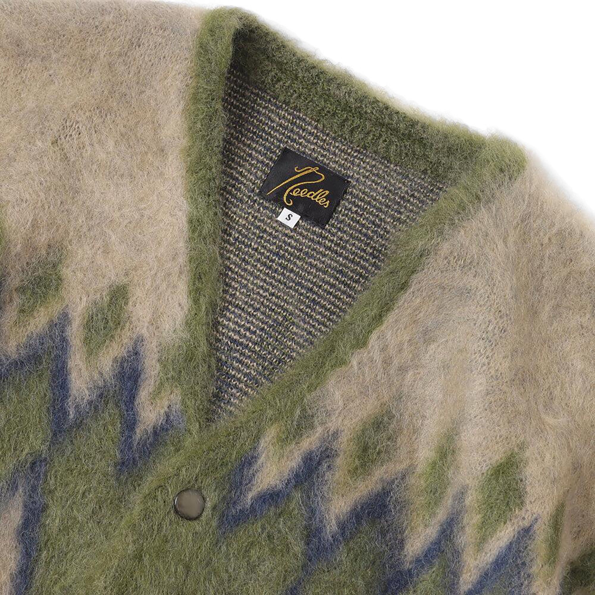 Needles Diamond Mohair Cardigan 'Olive' - 3