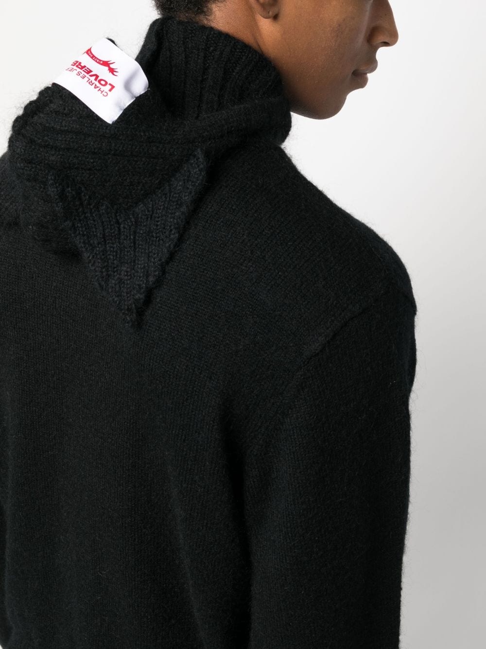 slouchy-hood felted jumper - 5