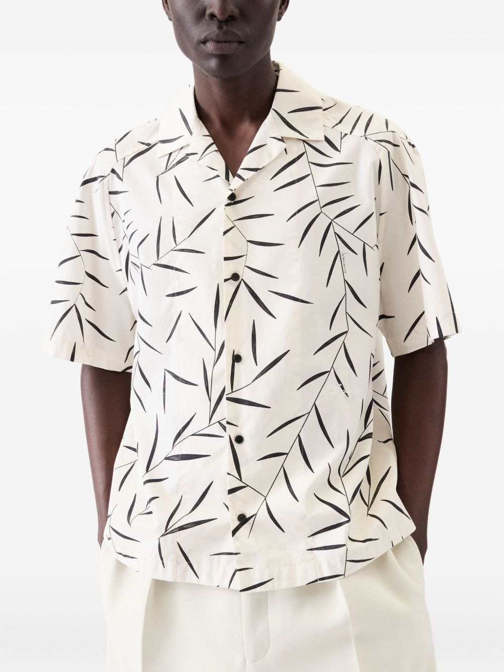 LEAF-PRINT SHORT-SLEEVE SHIRT - 2