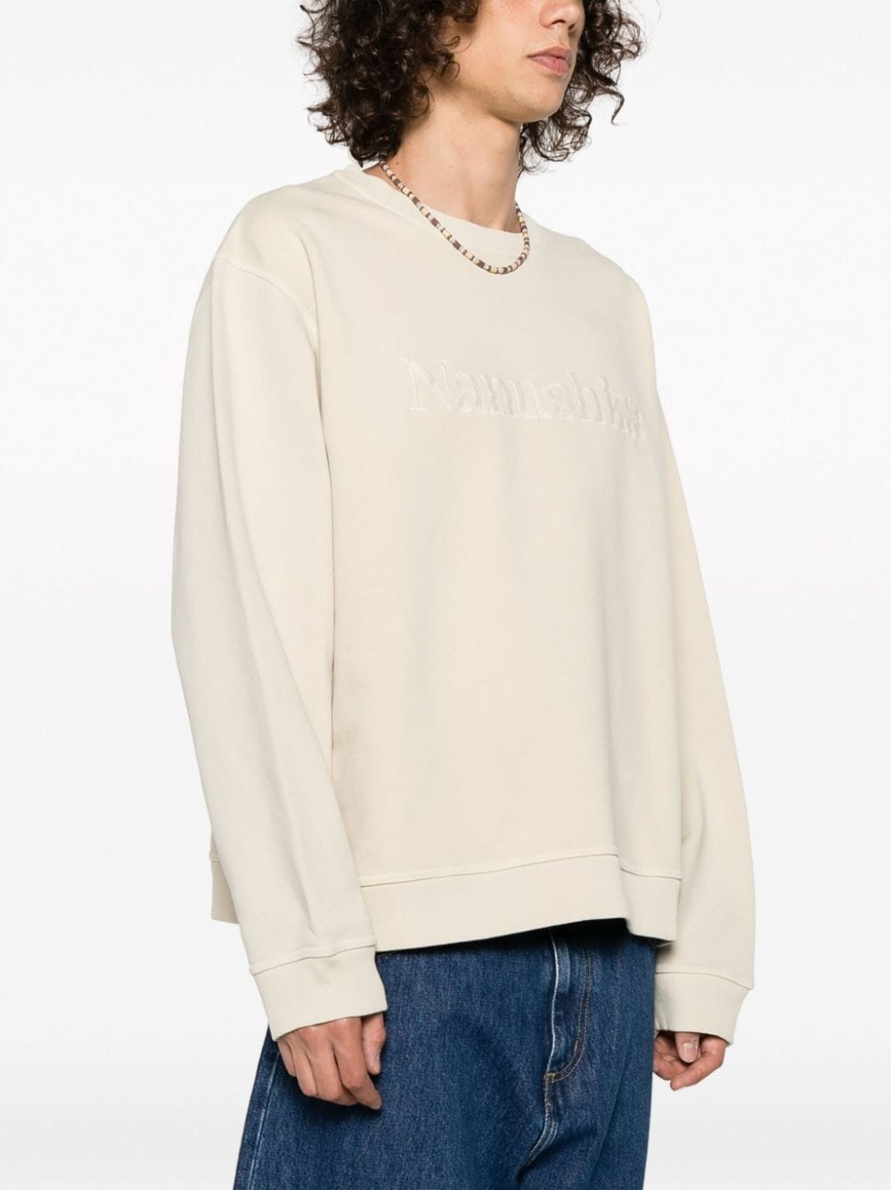 logo-embroidered cotton sweatshirt - 4
