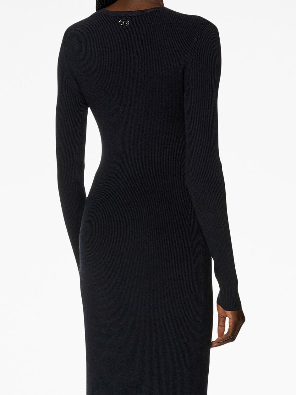 cut out-detail ribbed midi dress - 4