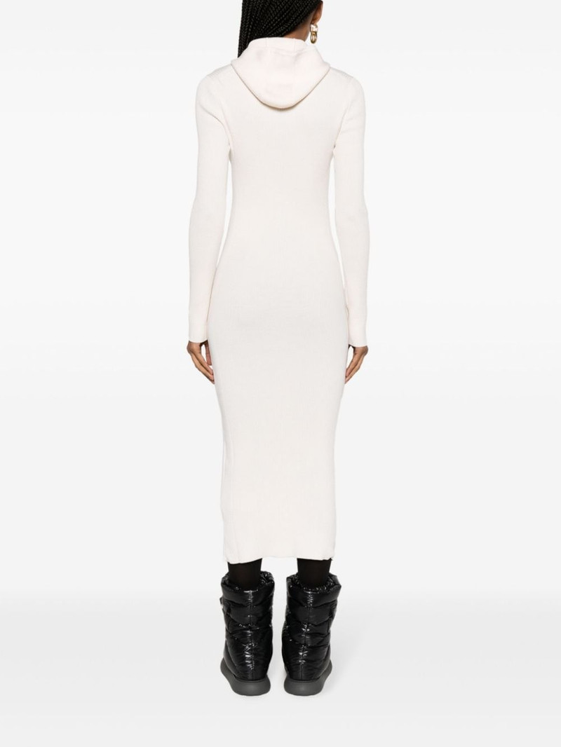 logo-print ribbed midi dress 4