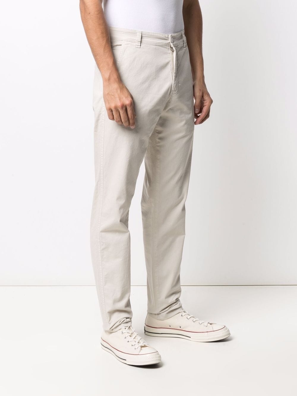 mid-rise straight-leg chinos - 3
