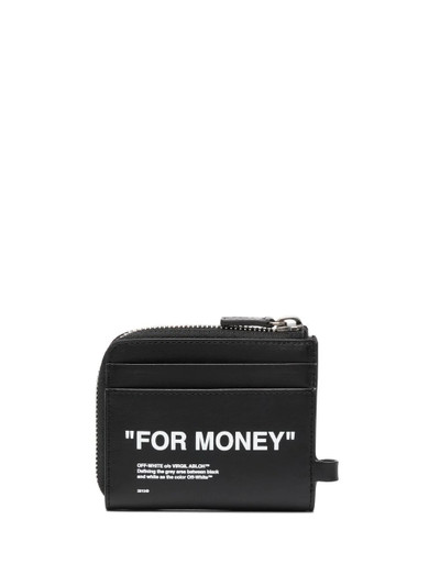 Off-White quote print chain wallet outlook