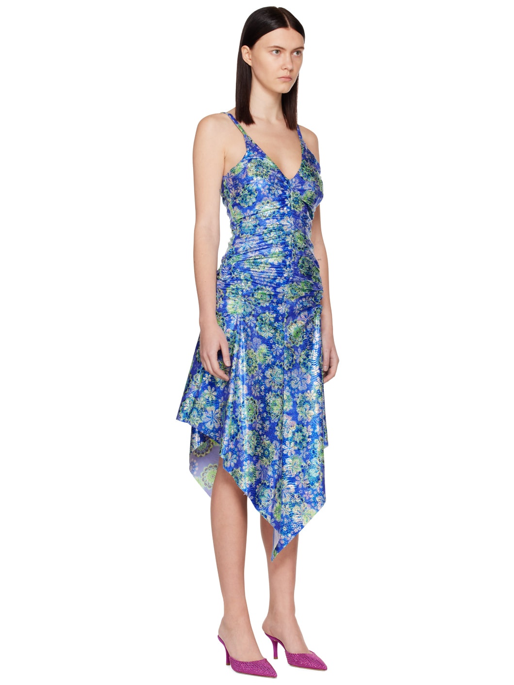 Blue Floral Minidress - 2