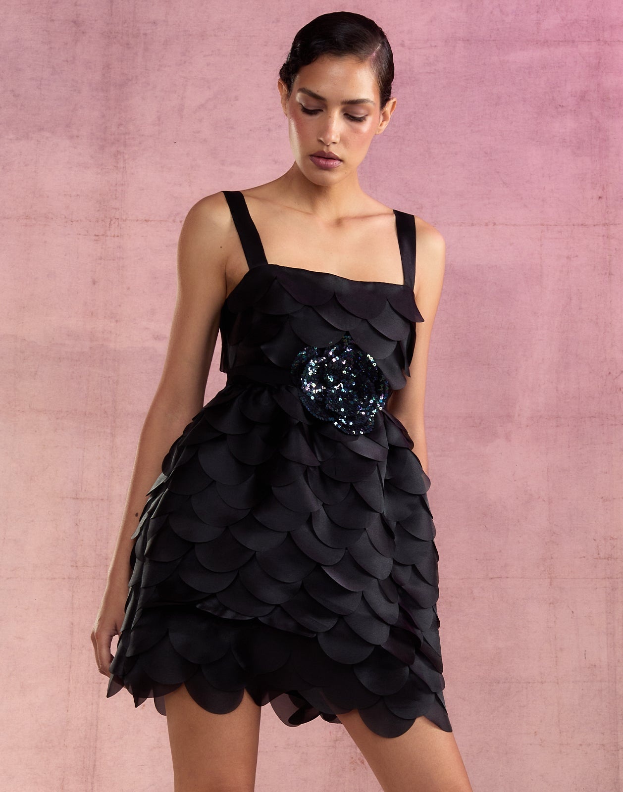 Scalloped Petal Mini Dress - 6
