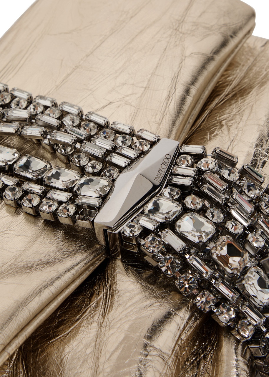 Jimmy Choo Zandra Crystal-embellished Leather Shoulder bag - 3