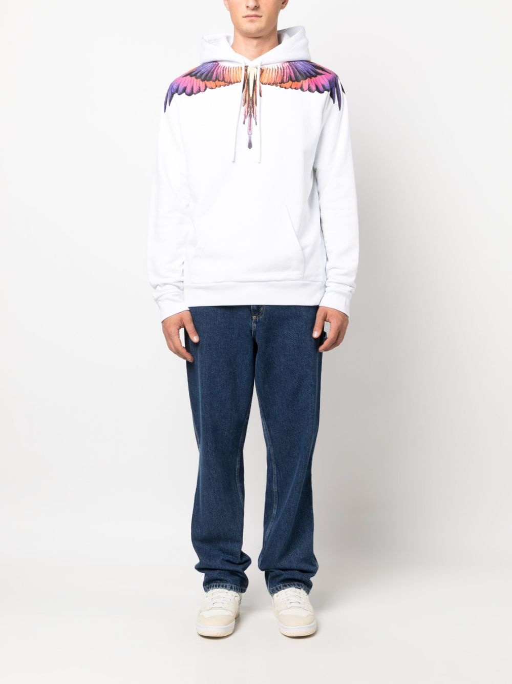 Wings-print organic-cotton hoodie - 2