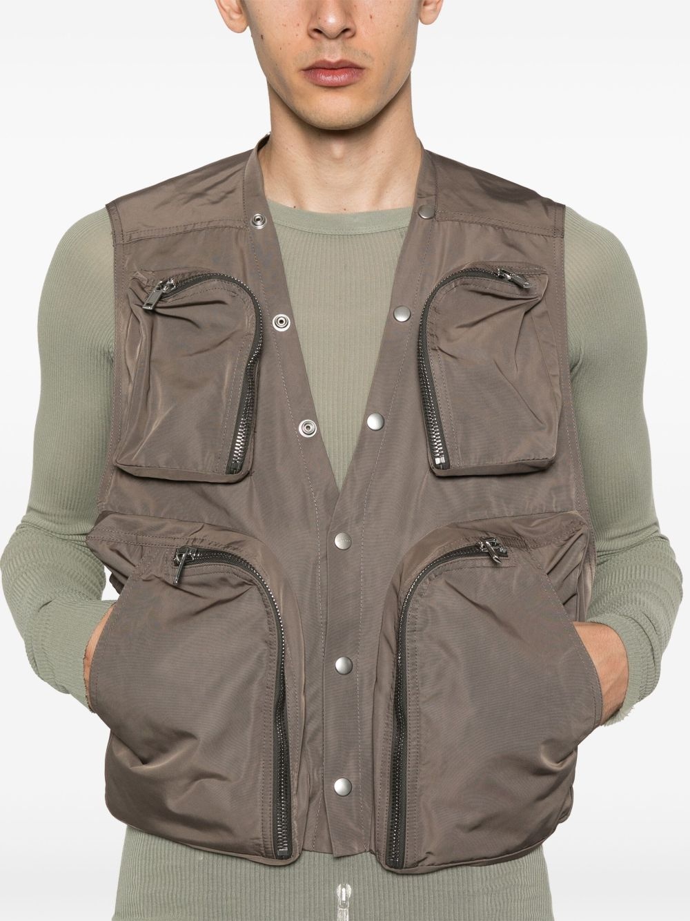 open-back cargo gilet - 5