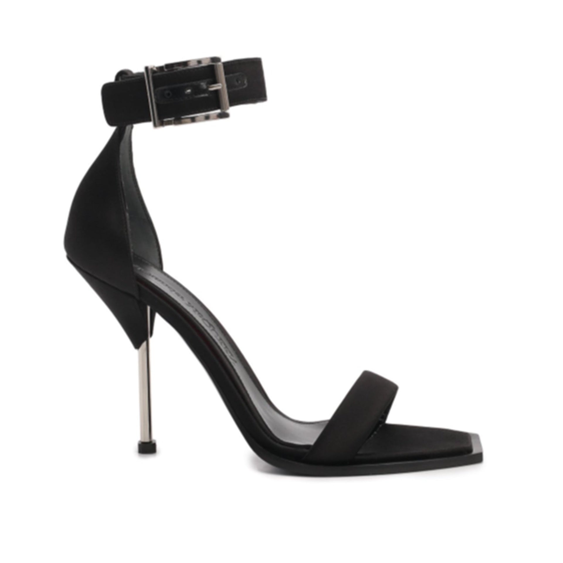 SILK SATIN HEEL SANDALS - 1
