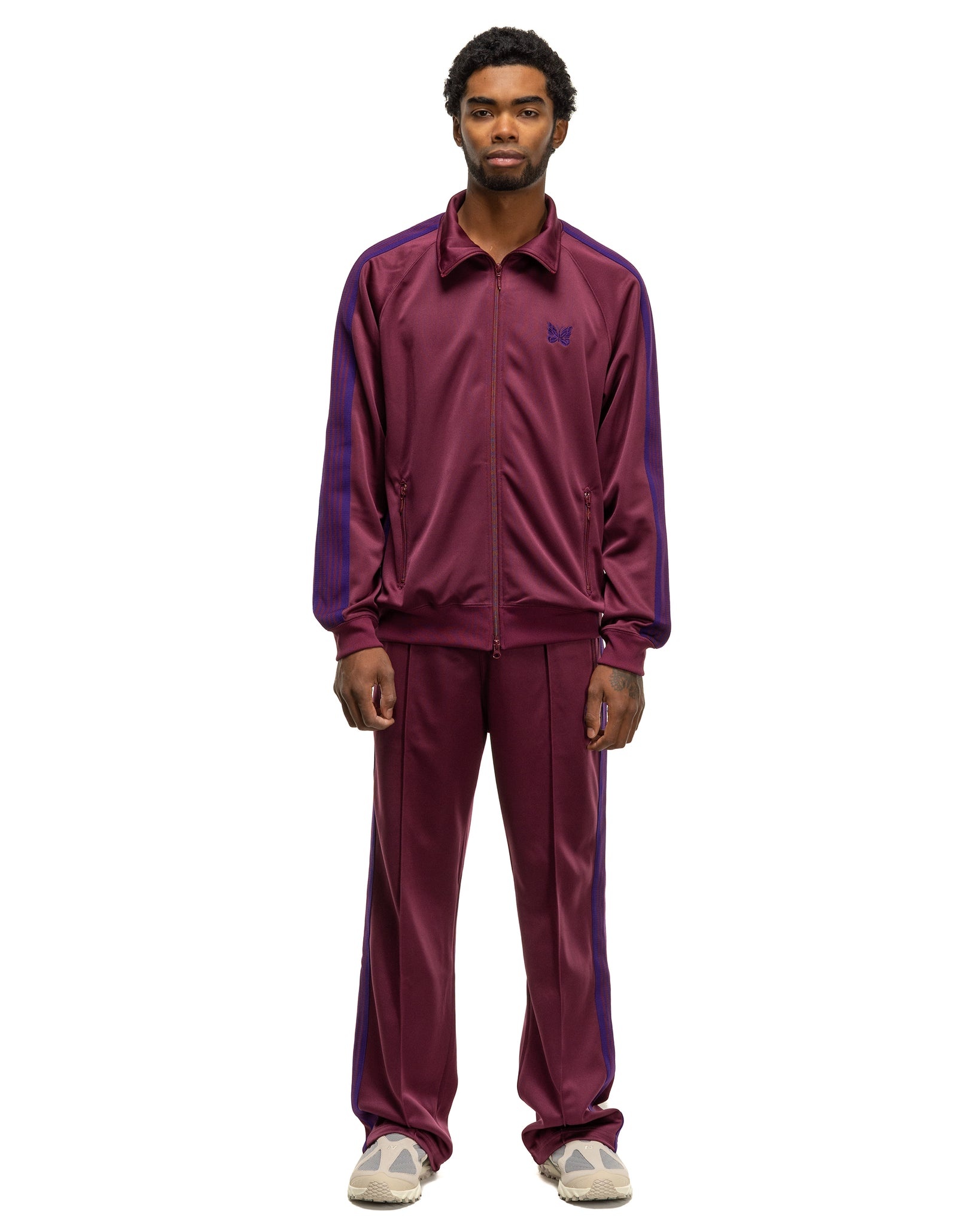 Track Jacket - Poly Smooth Wine - 2
