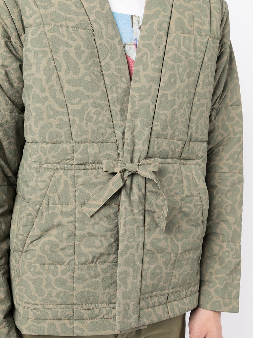 padded tie-waist jacket - 5