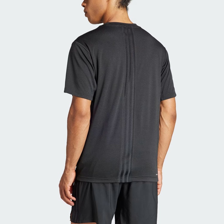 adidas HIIT Workout 3-Stripes Tee 'Black' IL7128 - 4